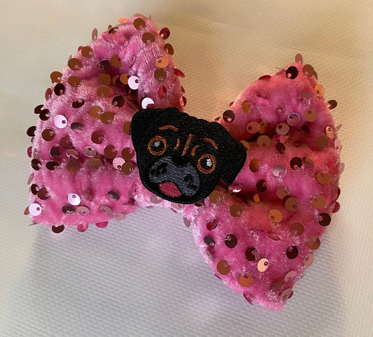 Pugs & Kisses Black bow