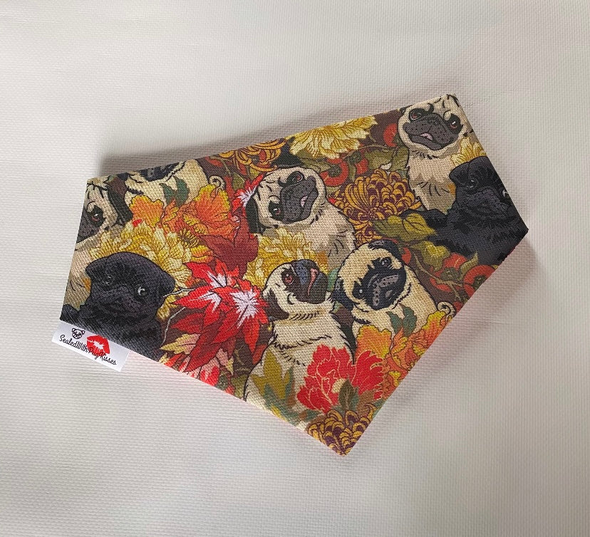 Autumn Pugs Bandana
