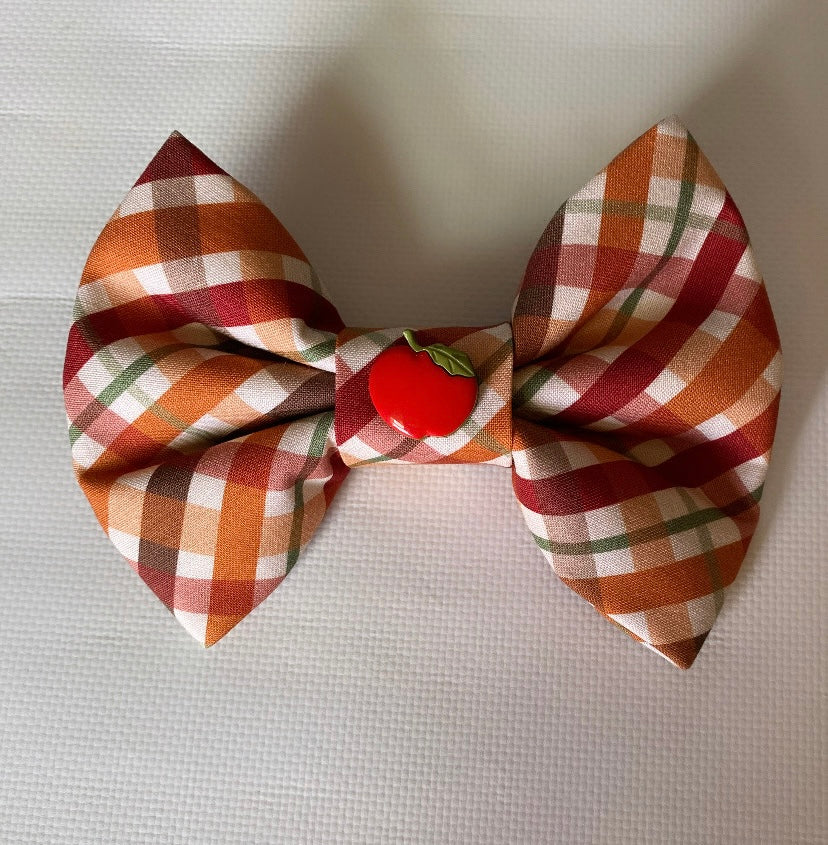 Apple Pie Plaid bow tie