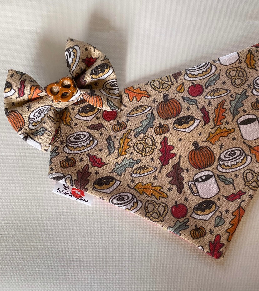 Pumpkin Spice Snax bow tie