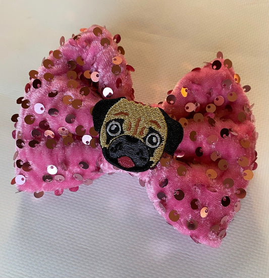 Pugs & Kisses Fawn bow