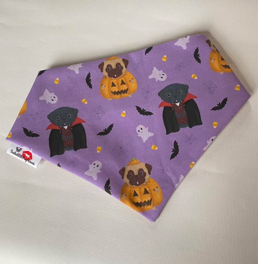 Happy Pugoween bandana