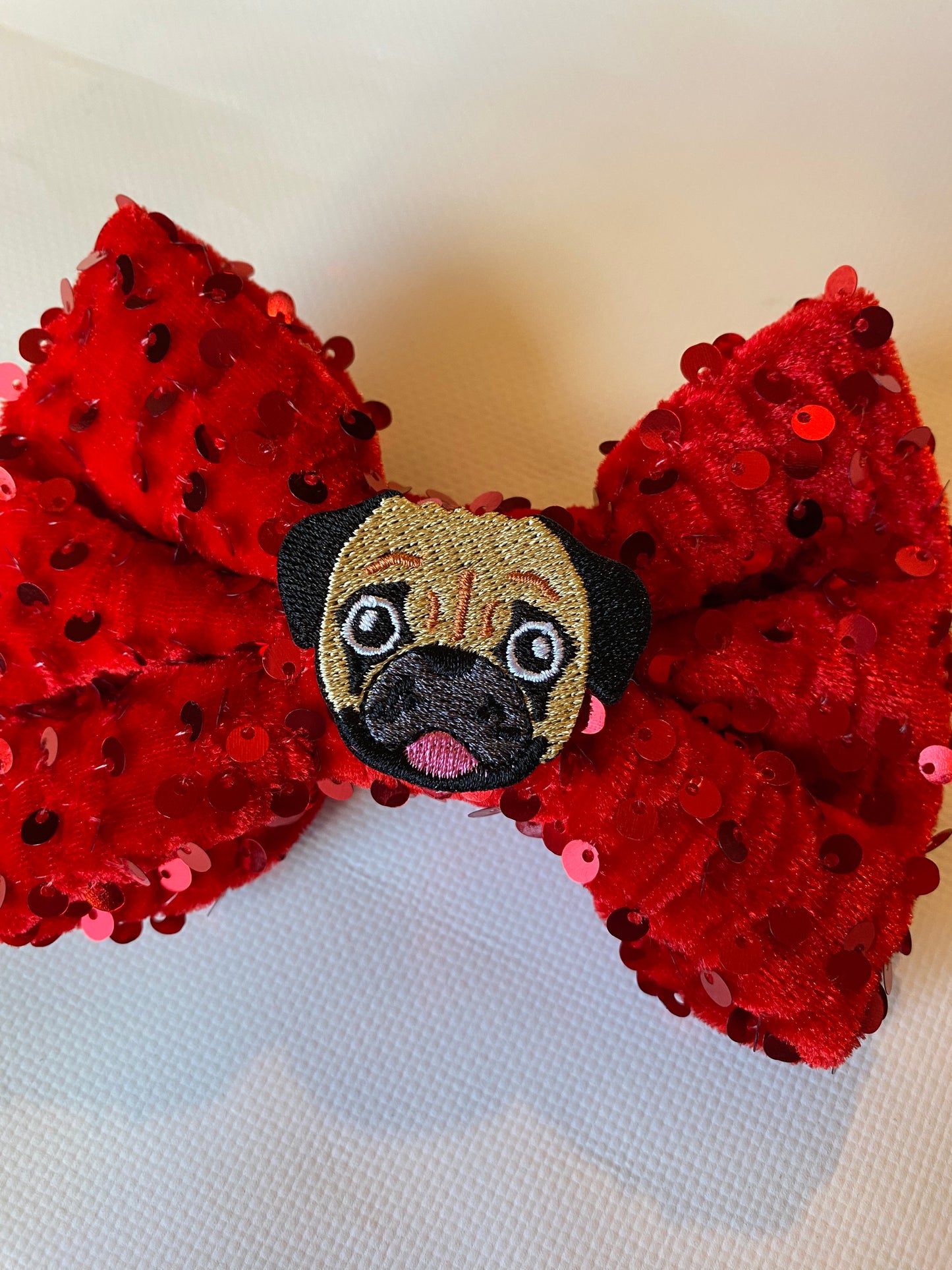 Merry Pugmas Fawn bow tie