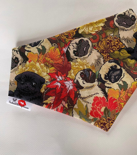 Autumn Pugs Bandana