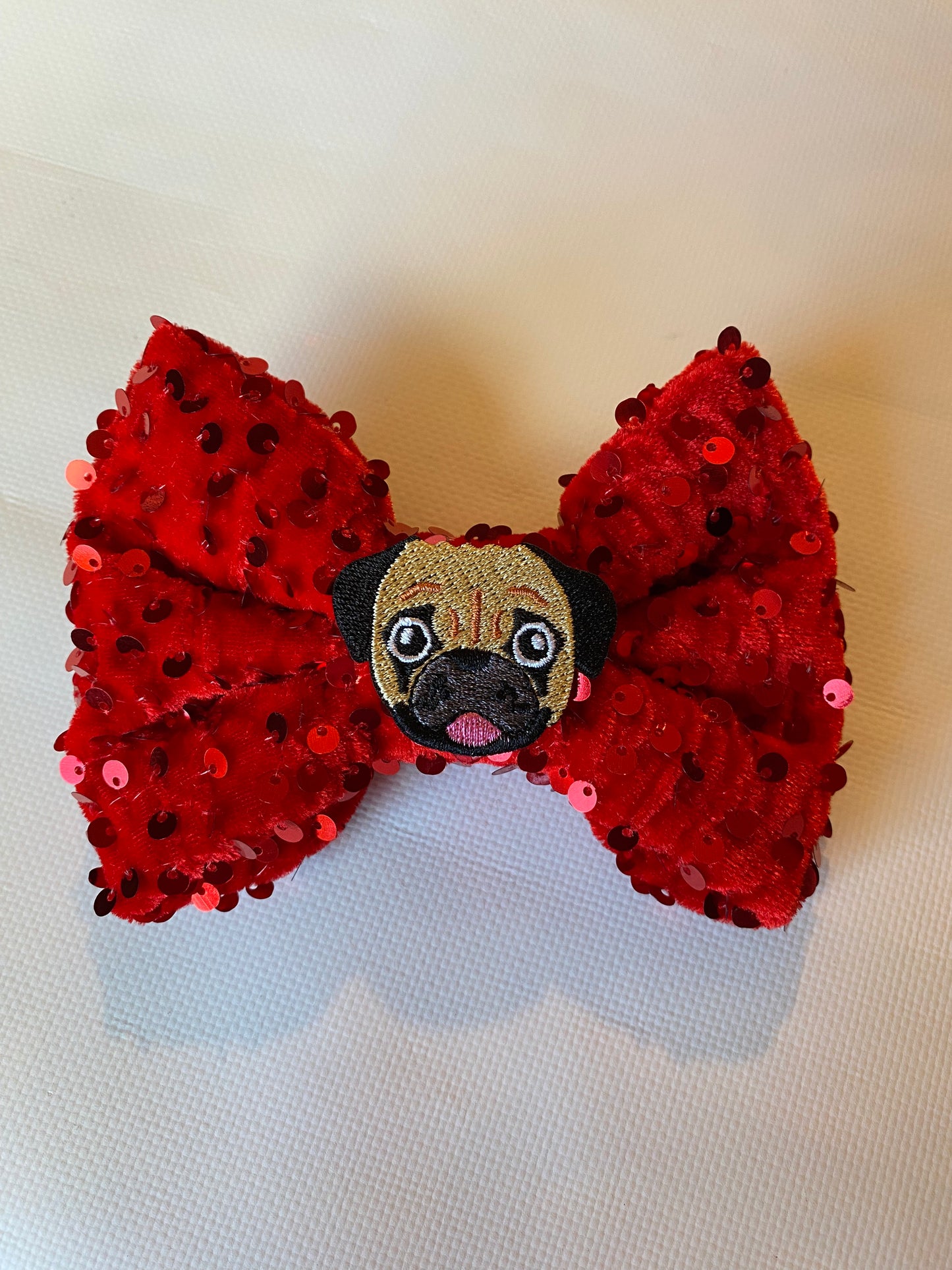 Merry Pugmas Fawn bow tie