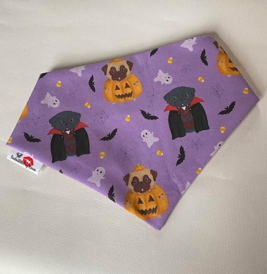 Happy Pugoween bandana